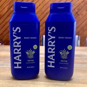 2x Harry's Men's Body Wash SPRING Lemon & Basil Scent 18 fl oz each No Sulfate